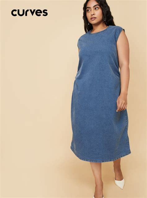 Buy Women Solid Denim Bodycon Dress Online at just Rs. 1399.0 ...