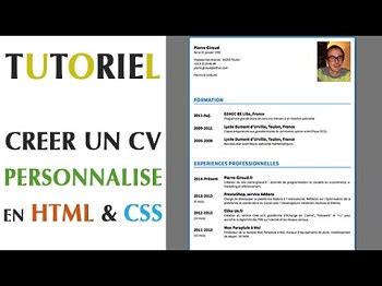 Image result for CV Avec HTML Et CSS