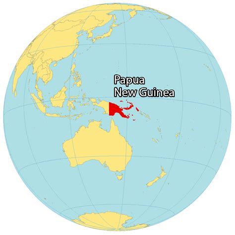 Papua New Guinea Physical Map