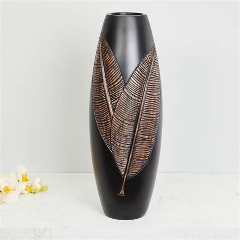 Buy Colossal Polyresin Leaf Floor Vase from Home Centre at just INR 3499.0
