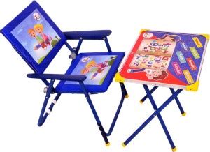 MY LITTLE TOWN Foldable Study table and chair for 5-8 years child Metal ...