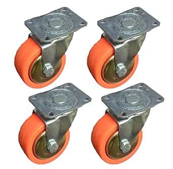 NRT Castor Orange and Black 200kg Load Capacity, 360 Degree Moving ...