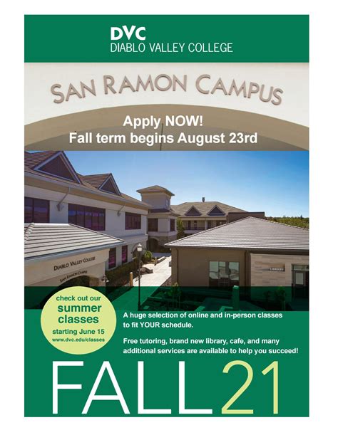 DVC Fall 2021 San Ramon Campus Class Schedule by Diablo Valley College ...