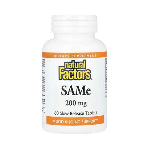 Natural Factors, SAMe, 200 Mg, 60 Slow Release Tablets – Maple Herbs