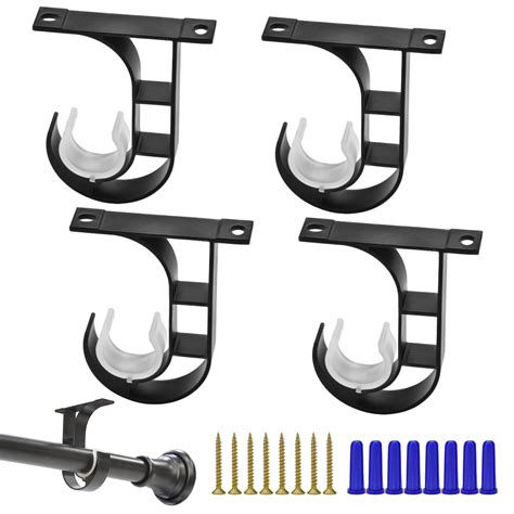 Amazon.com: Ceiling Curtain Rod Bracket Heavy Duty Ceiling Mount ...