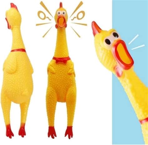 Buy Aviean International Squawking Chicken Rubber Squeeze Dog Toys with ...