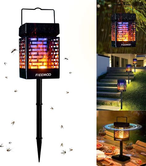 Amazon.com : 4 Pack Solar Bug Zapper Outdoor Waterproof Mosquito Zapper ...