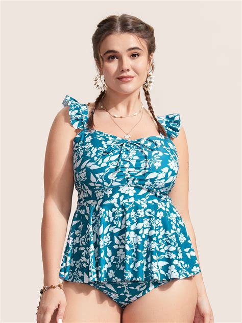 Ditsy Floral Tiered Ruffles One Piece Swimsuit – BloomChic