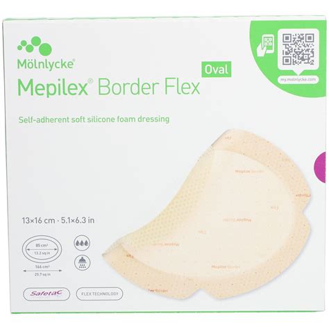 Mepilex® Border Flex Schaumverband oval 13 x 16 cm haftend 5 St - Shop ...
