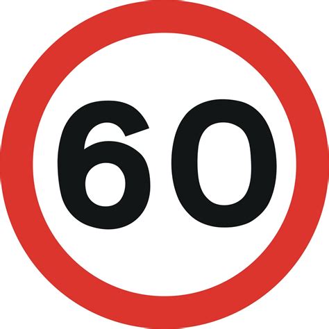 60 MPH Road Sign | UK Delivery | Hirst Signs