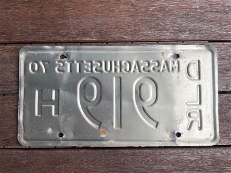 1970 Massachusetts Dealer DLR License Plate 919 H | #4818151881