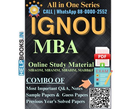 IGNOU MBA Exam Combo of 10 Papers : 5 Papers From Previous Years Exam ...
