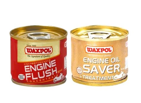 Waxpol Engine Flush (50 ml) & Waxpol Engine Oil Saver + Treatment (50Ml ...