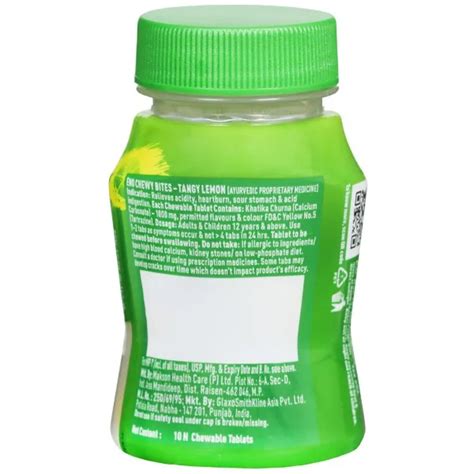 Buy ENO Chewy Bites Tangy Lemon Flavour, 10 Chewable Tablets | 19 ...