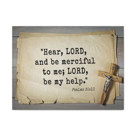 Scripture Walls Psalms 30:10 Lord Be My Help Bible Verse Canvas ...