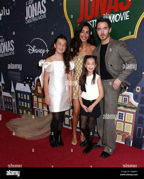 Alena Jonas, Danielle Jonas, Valentina Jonas and Kevin Jonas attending Disney+'s 'A Very Jonas ...