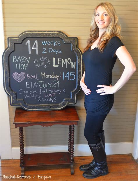 Baseball-Diamonds & Hairspray: BUMPDATE // 14 Weeks