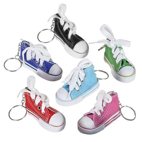 ArtCreativity Mini Canvas Sneaker Keychains for Kids and Adults - Set ...