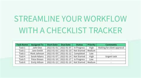 Workflow Checklist Examples 的图像结果