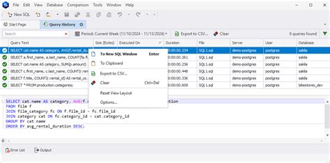 Image result for Postgres Query History