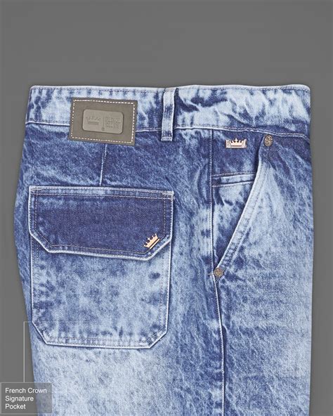 Slate Blue Stone Slim Fit Mid-Rise Clean Look Denim Jeans
