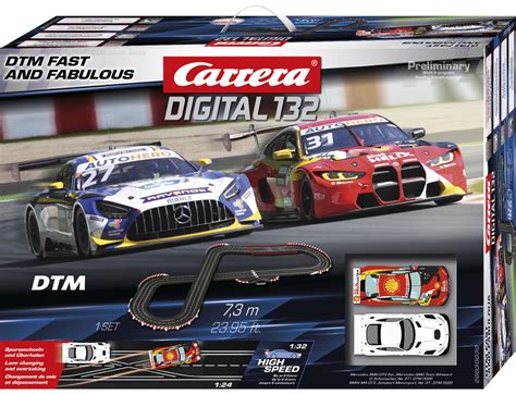 Carrera Digital 132 DTM Fast and Fabulous Racerbane med 2 biler (7,3m ...