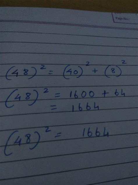 using distributive law find square of 48 - Brainly.in