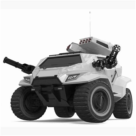 Futuristic War Vehicle Winter Color Rigged 3D | 3D Molier International