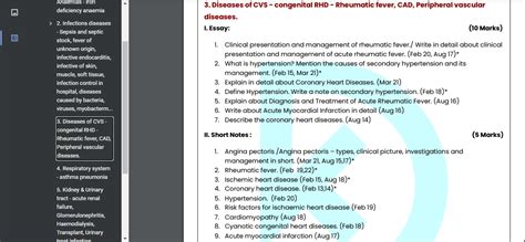 MEDICINE AND MEDICAL ETHICS : Paper II |Topic/Syllabus Wise Question ...