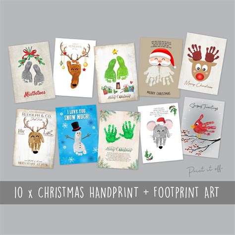 Christmas Footprint Art