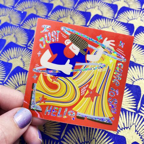 Beard After Hours | 3" Glitter Vinyl Sticker — Jillian Kaye Art