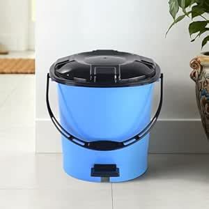 Kuber Industries 7 Ltr Plastic Dustbin for Home with Pedal Lid & Handle ...