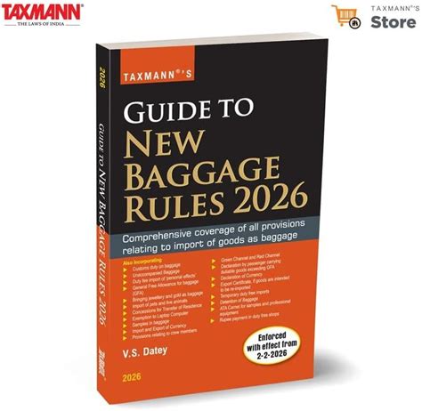 Buy Taxmann's Guide to New Baggage Rules 2026 – Comprehensive Handbook ...