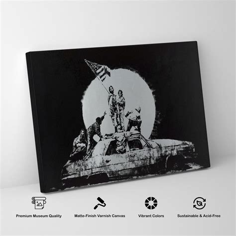 Flags Painting & Wall Art Print by Banksy - Dessine Art