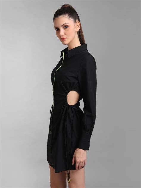 Shirt Dress With Cut-Out – KAZO