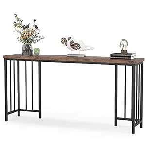 Tribesigns 70.9 Inch Extra Long Entryway Table, Industrial Narrow Long ...