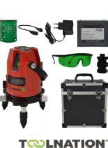 Futech 033.05G-P MC5 SD green cross line laser 5 lines + tripod 180 cm