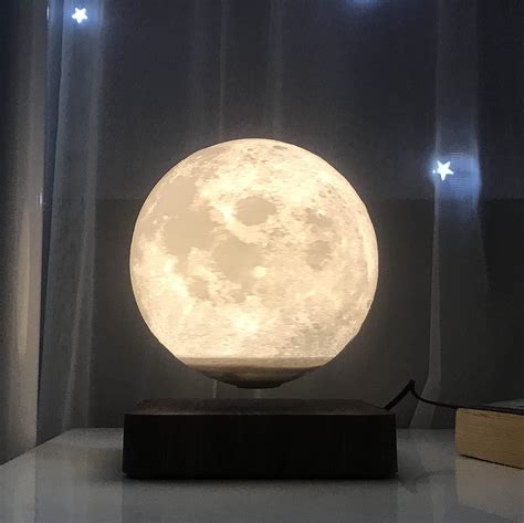 Buy Ritmo Creative 3D Moon Light 3D Printing Magnetic Levitating Moon ...