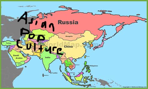 political map asia