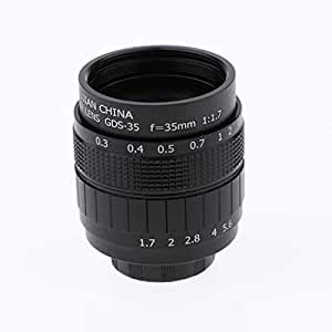 Meadawgs® 35mm f/1.7 TV Lens Manual Focus for C-Mount Mirrorless Camera ...