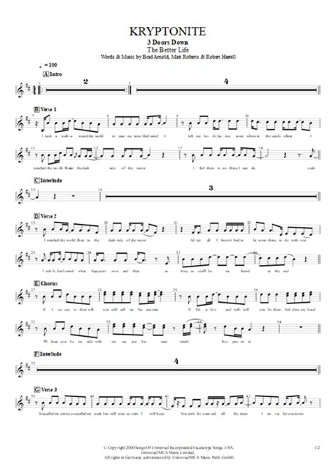 Image result for Kryptonite Guitar Tutorial