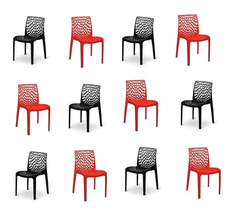 PP FURNITURE Web Plastic Without Arm Chair (Jali) Gloss Finish Chair ...