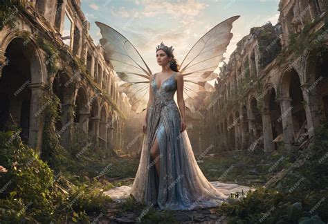 Premium Photo | Ethereal Fairy Queen in PostApocalyptic Concept Art