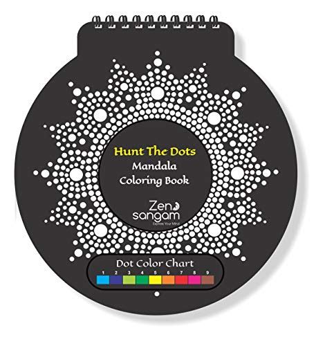 Buy Zen Sangam Hunt the Dots Mandala Coloring Book for Young Adults and ...