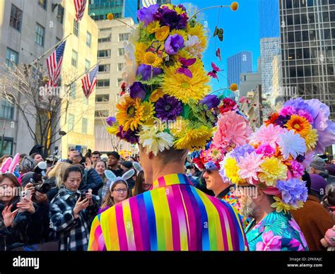 New York City, United States. 9th April, 2023. People wearing costumes ...