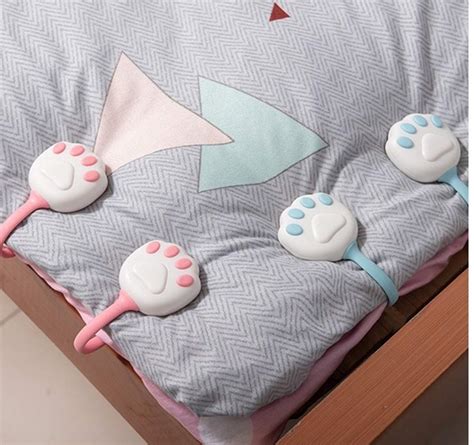 Buy 4Pcs Sheet Holder Quilt Buckle Cat Claw Quilt Clip Holder Bed Sheet ...