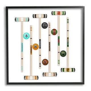 Stupell Upscale Fashion Brand Croquet Sport Glam Emblem Framed Wall Art ...