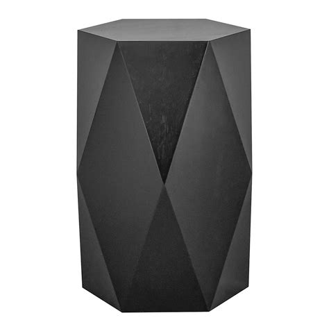 Hexagon Wooden Accent Table Black | At Home