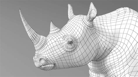 African Rhino - 3D Model by Pictorer