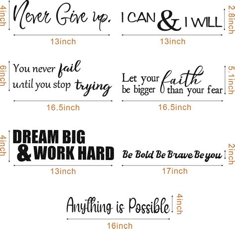 Zonon 5 Sheets Vinyl Wall Quotes Stickers India | Ubuy
